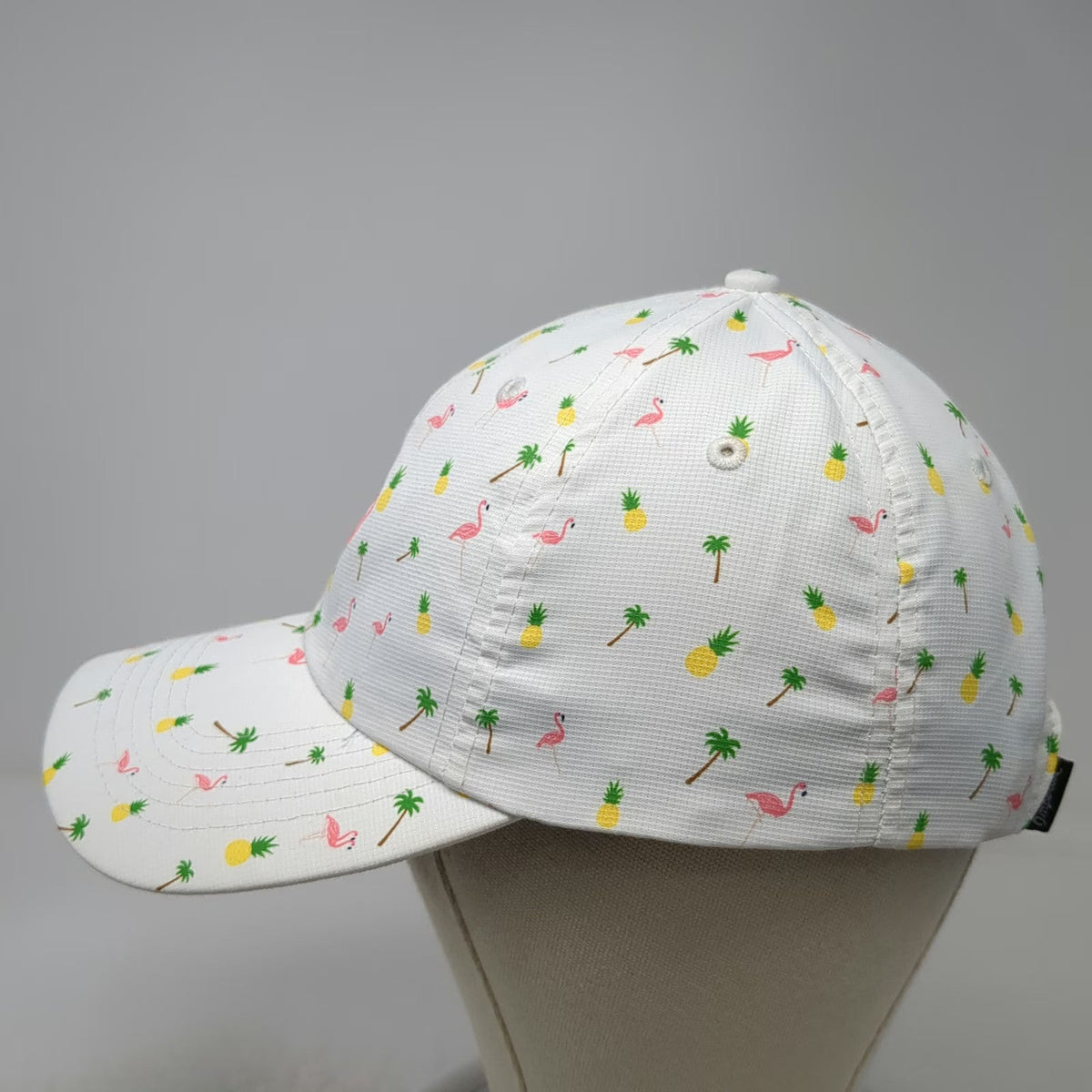 Imperial Baseball Cap White One Size Pelican Flamingo Pineapple Tropical Hat