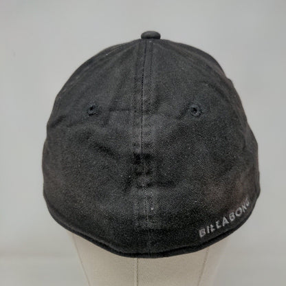 Billabong Fitted Hat Black Large/XL Embroidered Logo 6 Panel Vent Holes