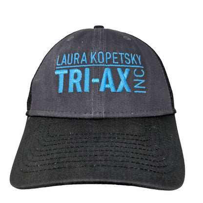 New Era Men's Snapback Hat Black OSFM Embroidered Laura Kopetsky Tri Ax Logo