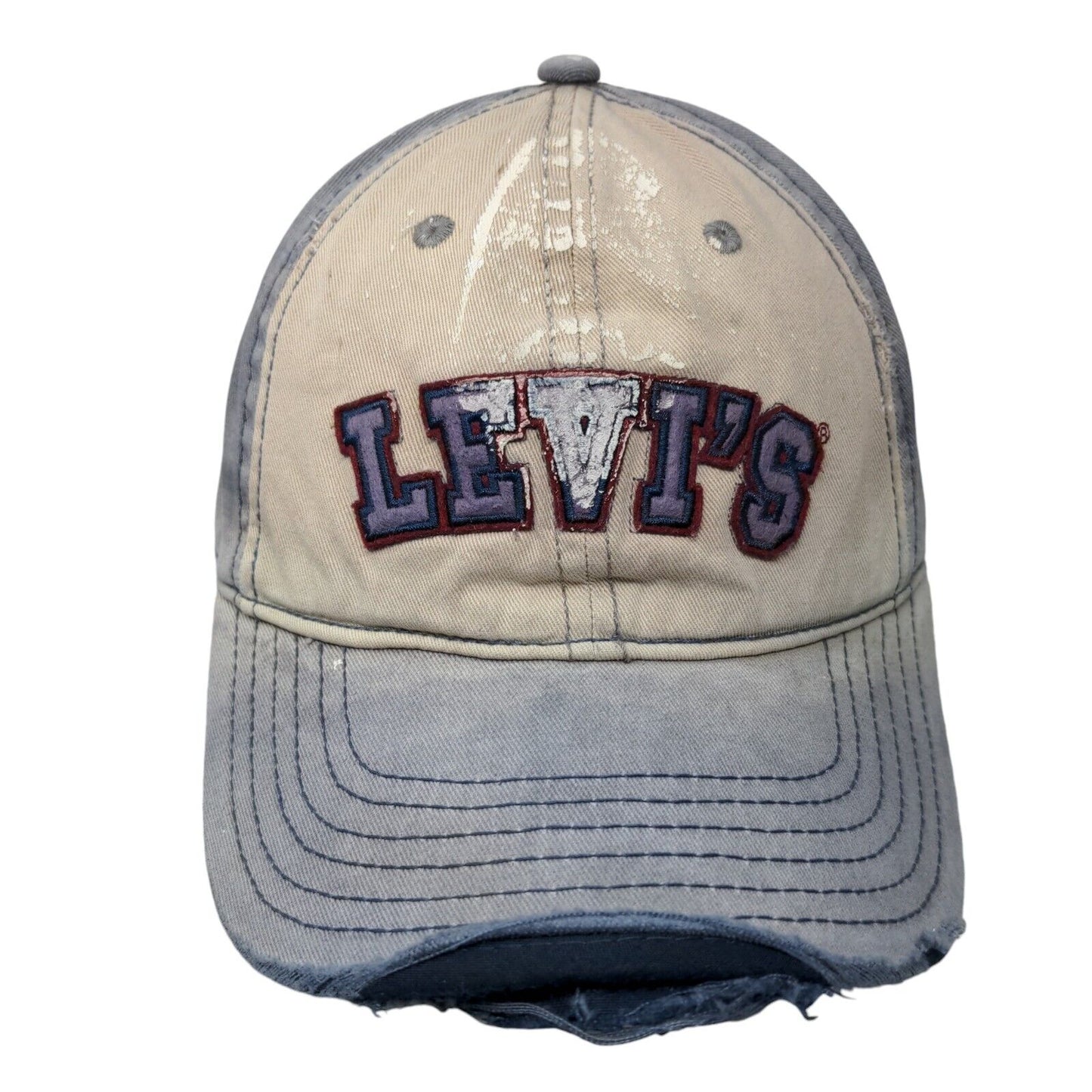 Levi's Slideback Hat Blue One Size Embroidered Colorblock 6 Panel
