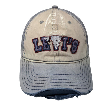 Levi's Slideback Hat Blue One Size Embroidered Colorblock 6 Panel