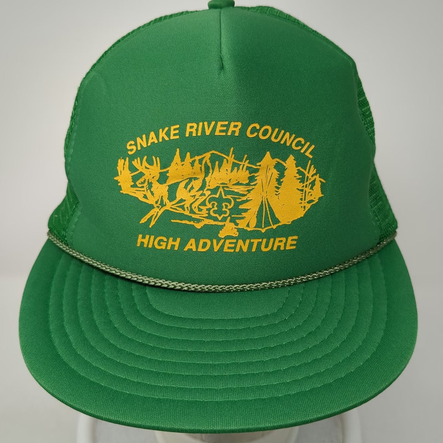 Nissin Green Trucker Hat One Size Snake River Council High Adventure Snapback