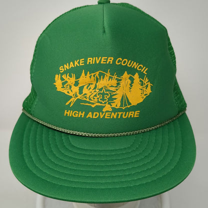 Nissin Green Trucker Hat One Size Snake River Council High Adventure Snapback
