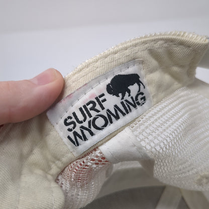 Surf Wyoming Bison Logo Snapback Trucker Hat Gray One Size Mesh Back