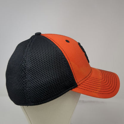 San Francisco Giants MLB New Era Baseball Cap Orange XL 39THIRTY Mesh Back Black