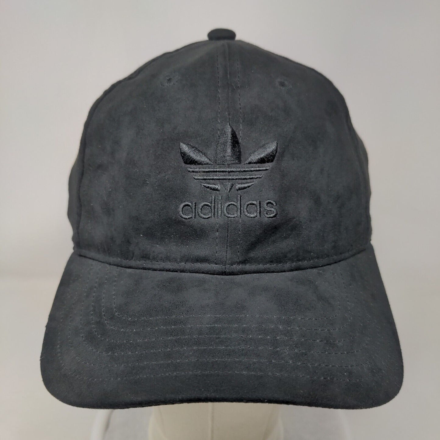 Adidas Trefoil Slideback Hat Black OSFM Embroidered Logo 3 Stripes