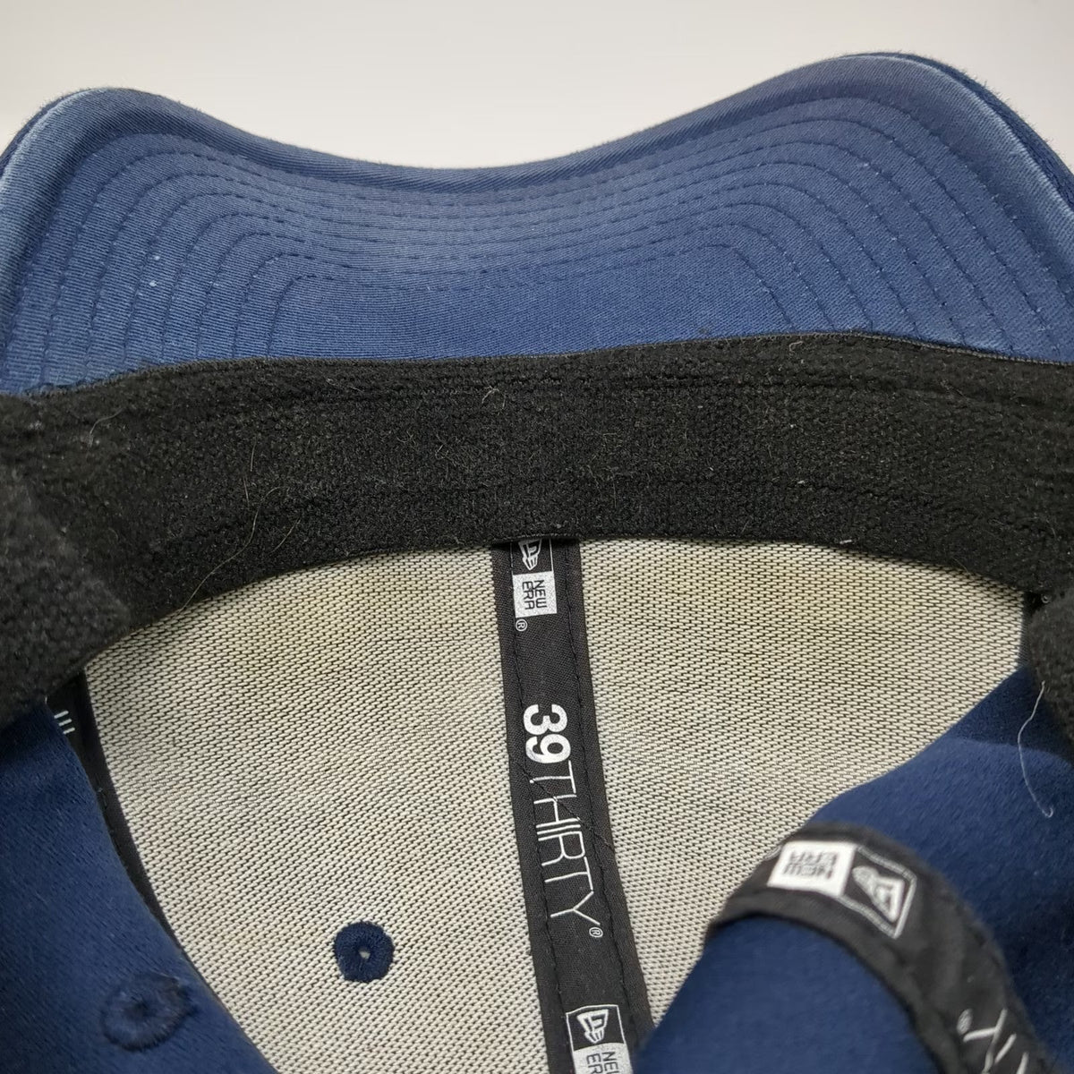 New Era Bauer Hockey Baseball Cap Blue XL Heathered 39THIRTY Stretch Fit Hat
