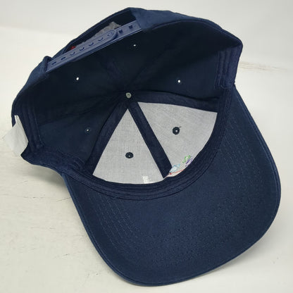 Blue Snapback Hat One Size Darby Logo 6 Panel Structured Graphic Embroidered