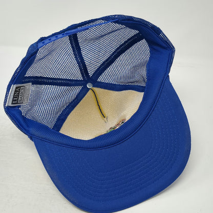 Luna Basics Blue One Size Trucker Hat Concord Aero Guidance Society Biplane Mesh