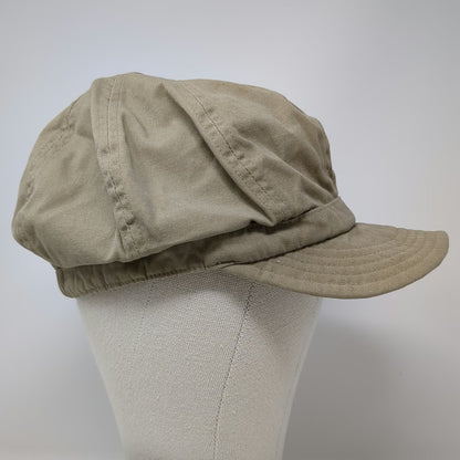 Army Cap Beige One Size Elastic Back Cotton Canvas Cadet Military Blank Hat