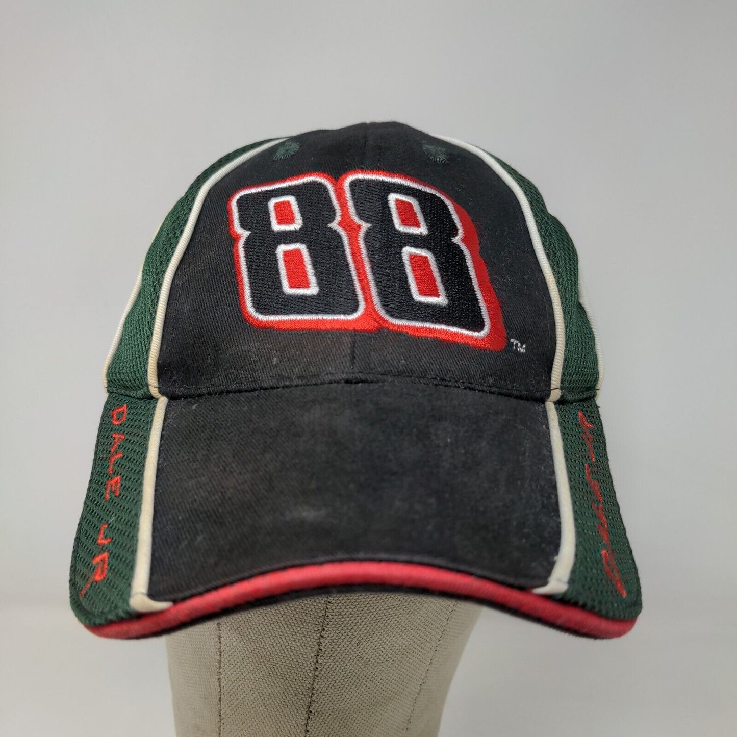 Winner's Circle Men's Strapback Hat Black Green Embroidered Dale JR. #88 Logo