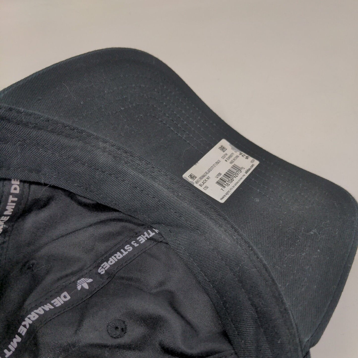 Adidas Trefoil New York Slideback Hat Black OSFM Embroidered 6 Panel
