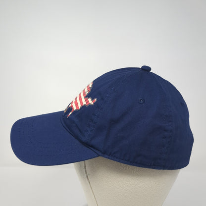 American Flag Slideback Hat Blue One Size Adjustable Faded Glory 2009
