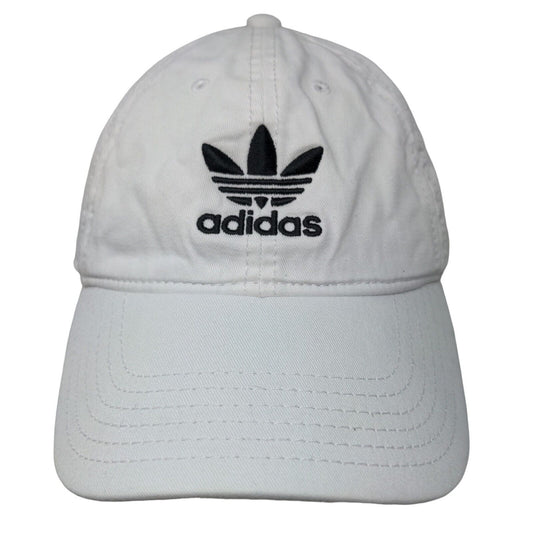 Adidas Men's Slideback Hat White Size OSFA Embroidered Trefoil Logo Cotton