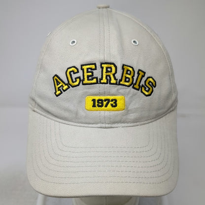 Acerbis Snapback Beige Yellow Black One Size Hat 1973 Embroidered Logo Cotton
