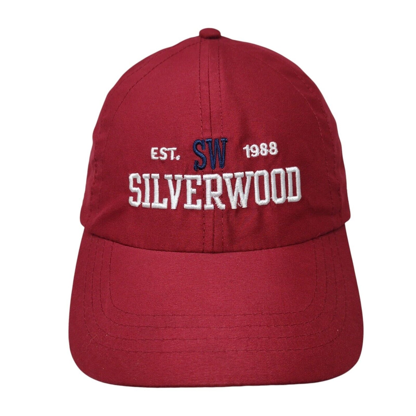 Silverwood Est. 1988 Strapback Hat Red OSFM Adjustable Embroidered Breathable