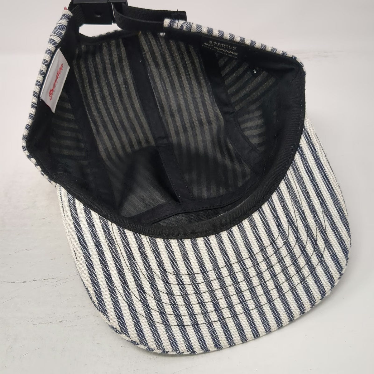 Primitive 5 Panel Blue White One Size Hickory Stripe Strapback Skateboarding Hat