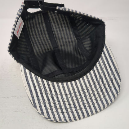 Primitive 5 Panel Blue White One Size Hickory Stripe Strapback Skateboarding Hat