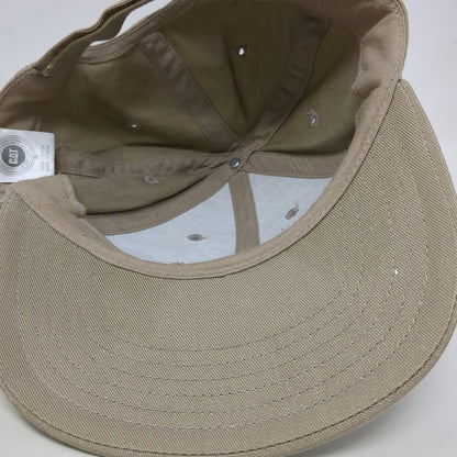 Caterpillar Baseball Cap Beige Black One Size Embroidered Logo Strapback Hat