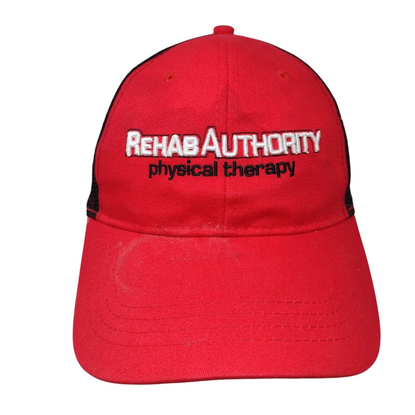 Rehab Authority Physical Therapy Snapback Trucker Hat Red One Size Cap America
