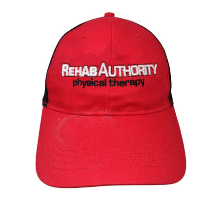 Rehab Authority Physical Therapy Snapback Trucker Hat Red One Size Cap America