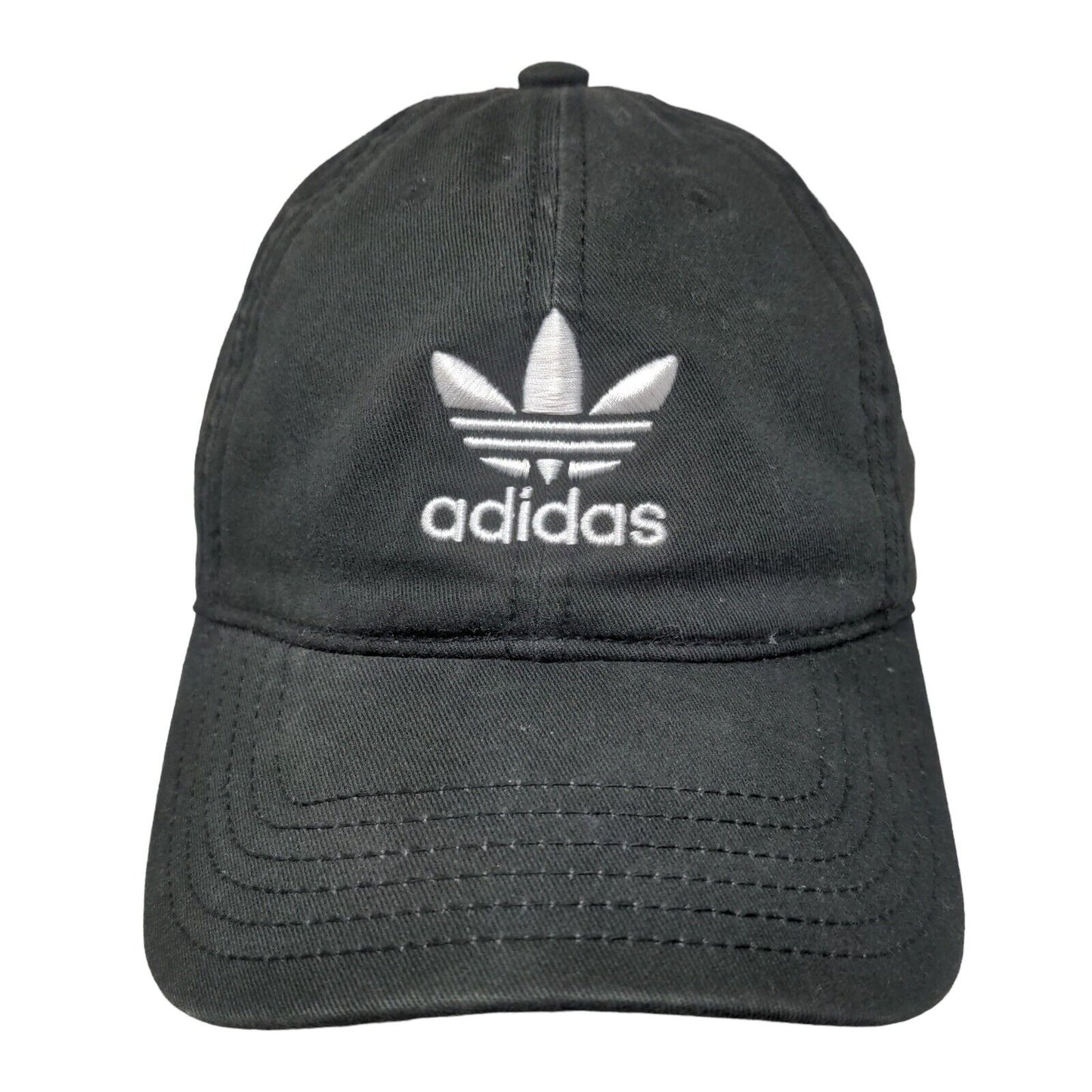 Adidas Trefoil 3 Stripes Women's Slideback Hat Black OSFW Embroidered