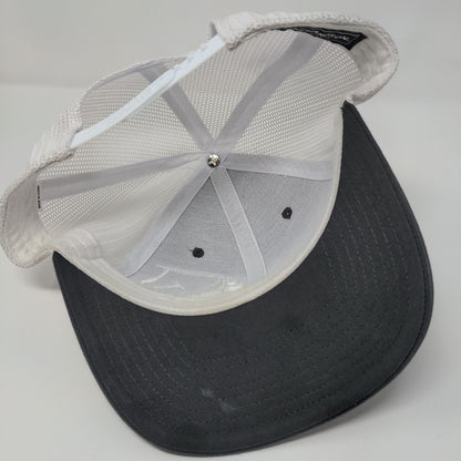 Richardson Snapback Trucker Hat Gray One Size Adjustable Embroidered Mesh Back