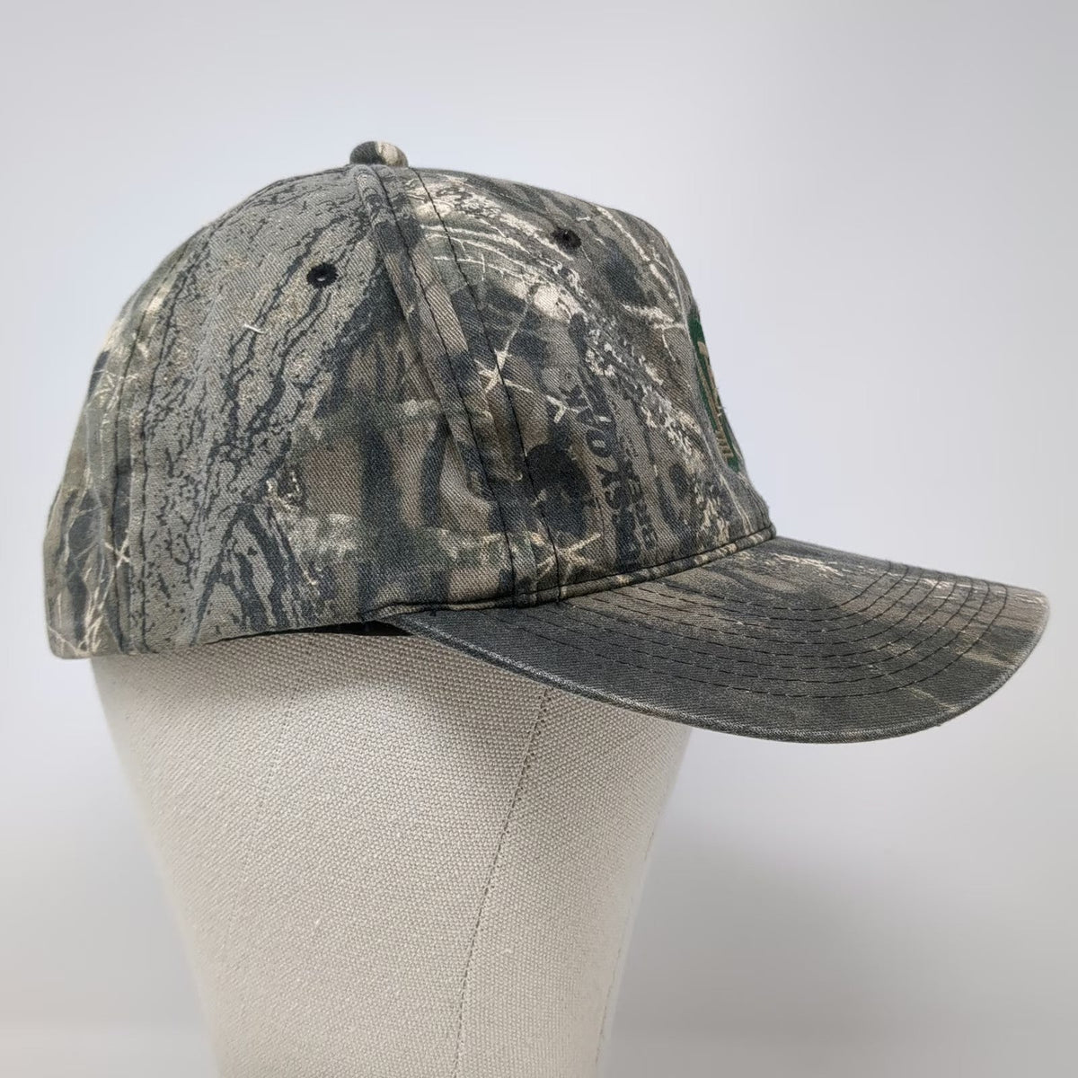 Outdoor Cap Snapback Gray Green One Size Mossy Oak Camo TP Patch Hunting Hat