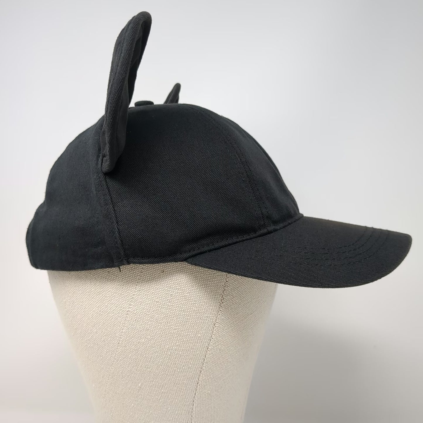 Disney Parks Snapback Black One Size Mickey Mouse Ears Hat Side Embroidery
