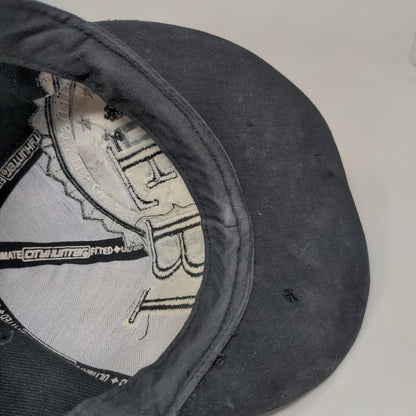 City Hunter Men's Fitted Hat Black Size M Embroidered FBI Logo 100% Polyester