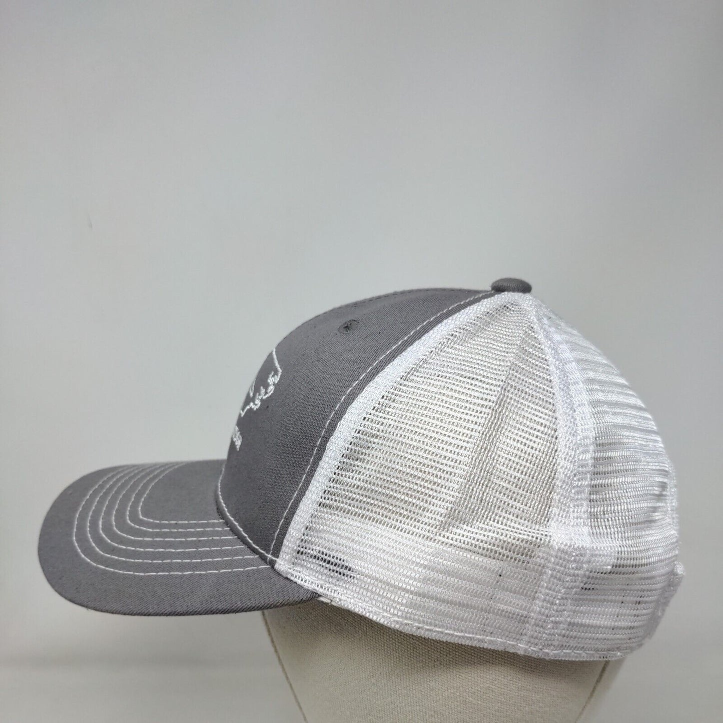 Major Sponsor Snapback Mesh Back Trucker Hat Gray One Size 6 Panel