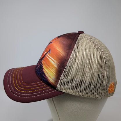 The Mountain Trucker Hat Purple Beige One Size Giraffe Sunset Savanna Wildlife