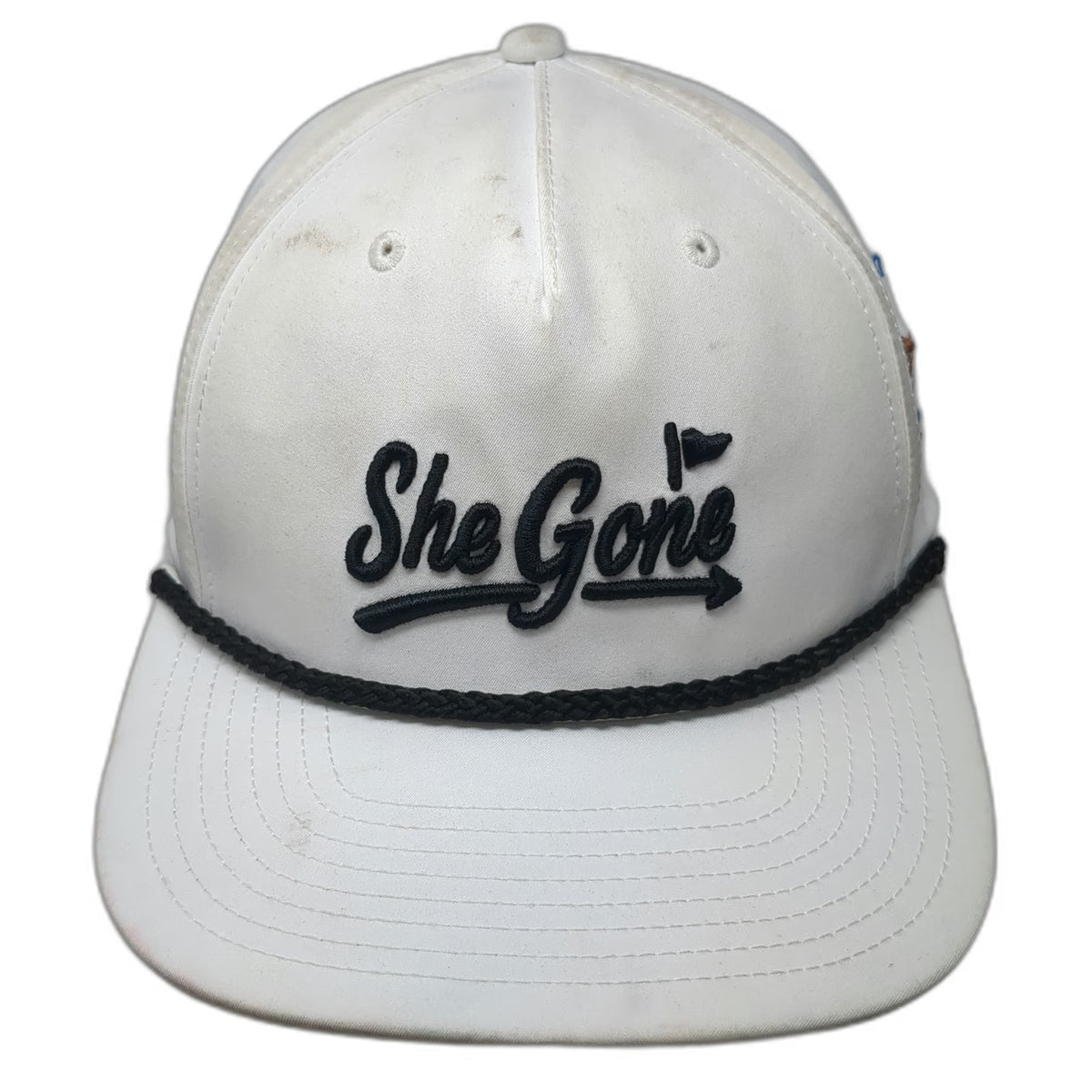 Richardson 5 Panel White One Size Snapback Hat Rope Costa Rica Sloth She Gone