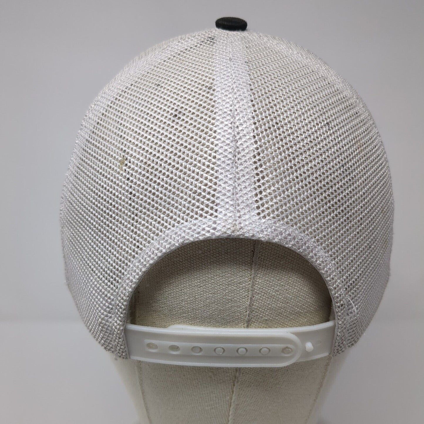 Bull American Flag Flat Bill Snapback Trucker Hat Black OSFA Adjustable 6 Panel