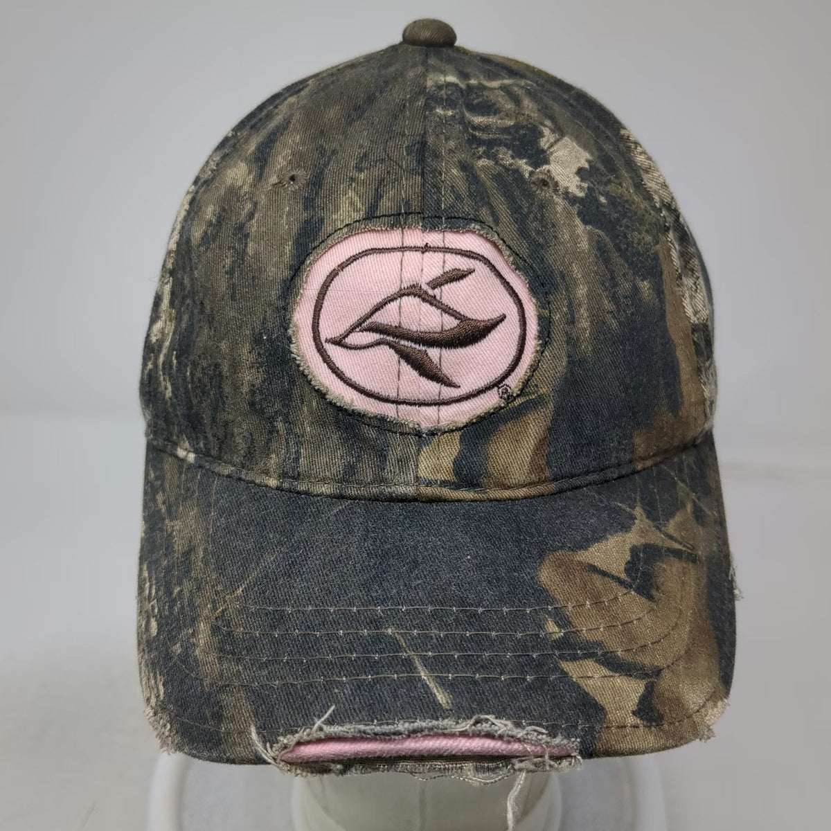 RedHead Baseball Cap One Size Green Camo Pink Distressed Outdoor Hunting Hat
