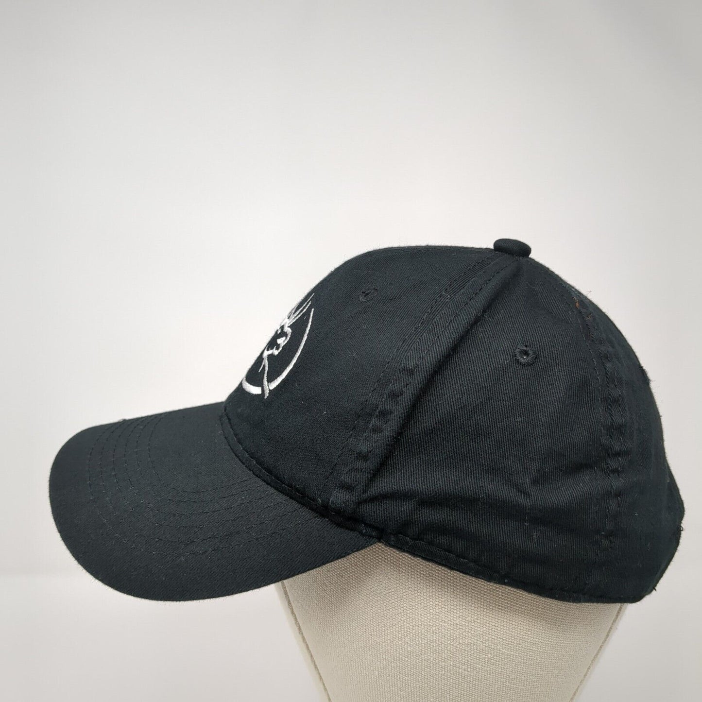 RMEF Snapback Hat Black One Size Adjustable Embroidered Vented Holes 6 Panel