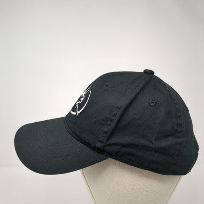 RMEF Snapback Hat Black One Size Adjustable Embroidered Vented Holes 6 Panel
