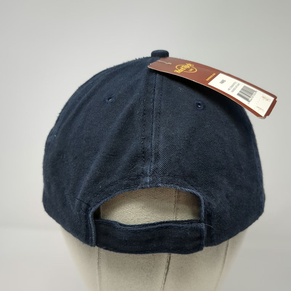 Hard Rock Cafe Baseball Cap Blue One Size Paris Distressed Strapback Cotton Hat