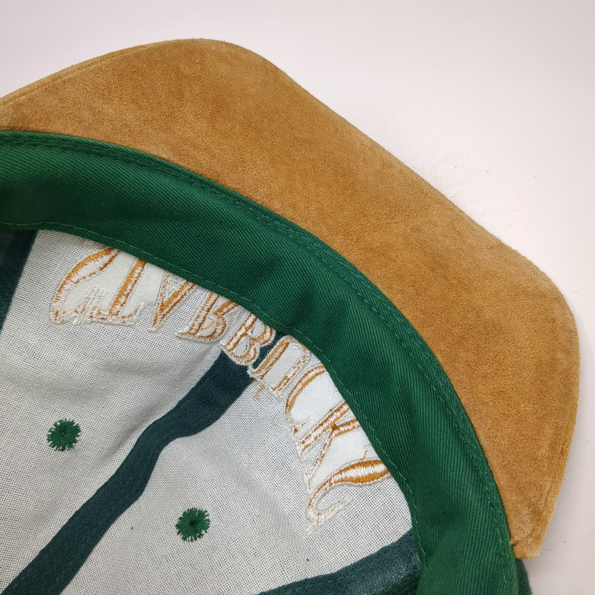 Star Pacific Starbucks Green Baseball Cap Suede Brim Wool Blend Hat Vintage