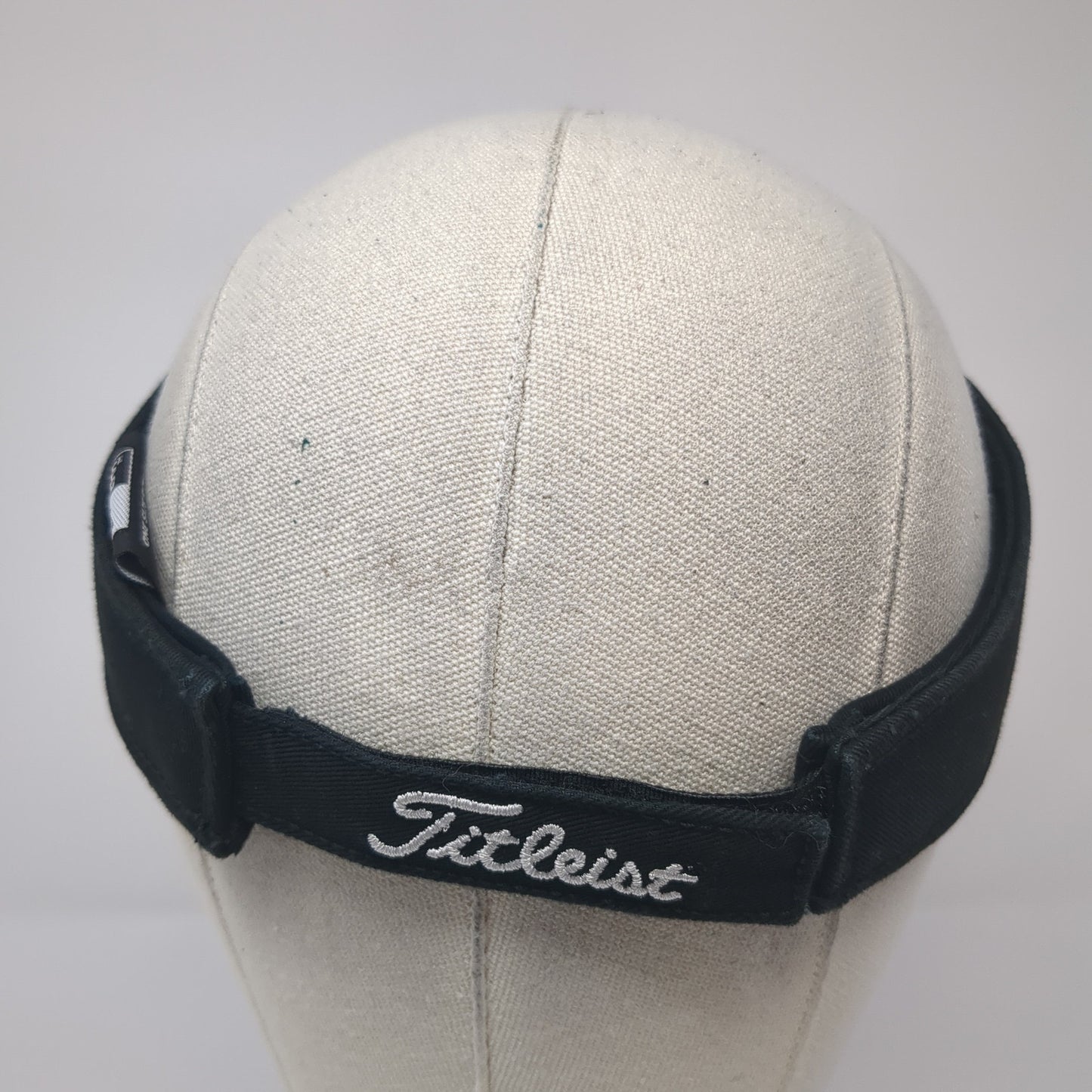 Titleist Pro V1 Strapback Visor Hat Black One Size Adjustable New Era