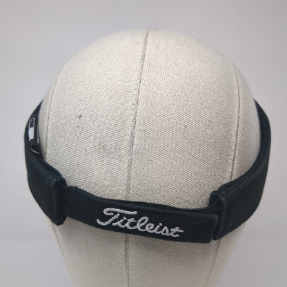Titleist Pro V1 Strapback Visor Hat Black One Size Adjustable New Era