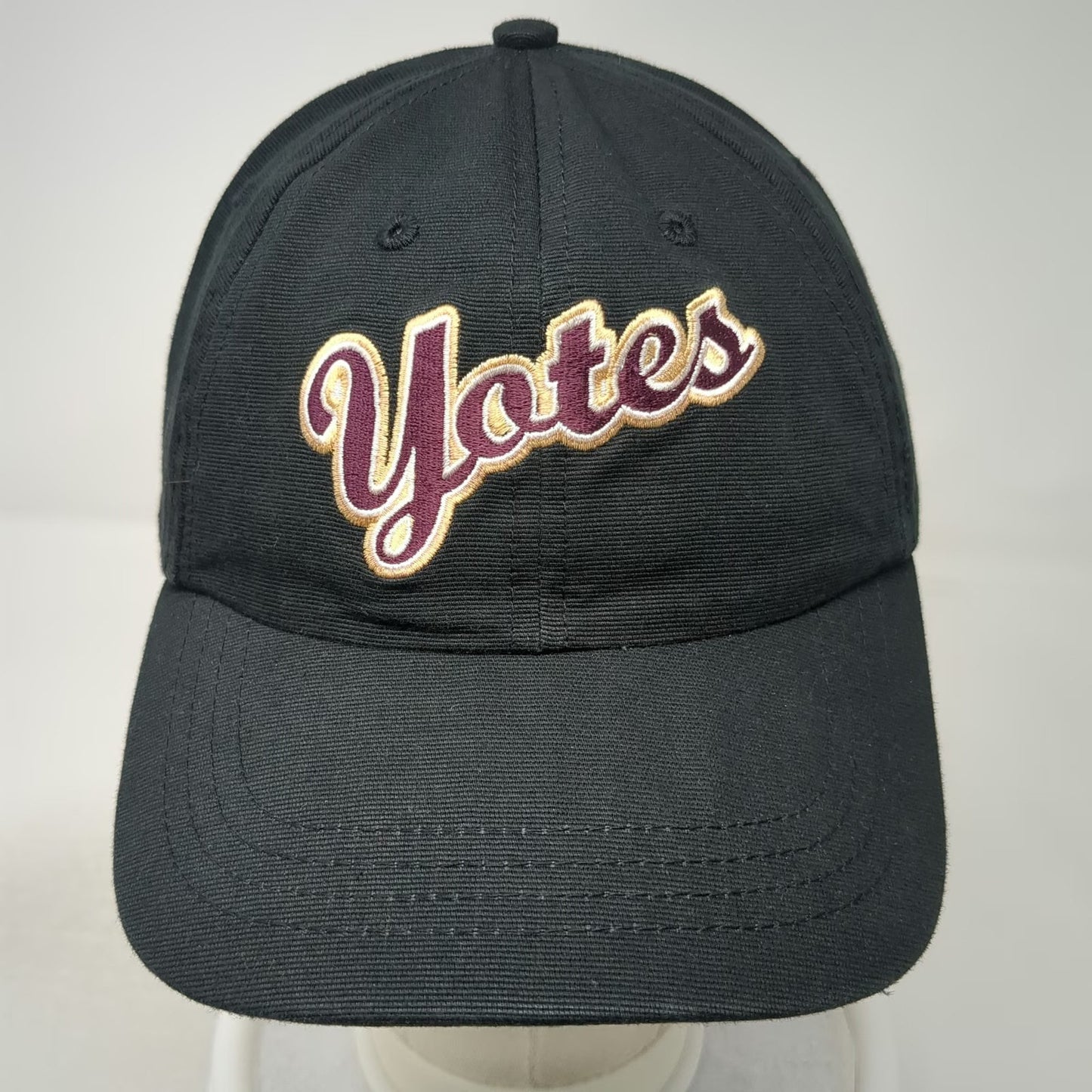 College of Idaho Yotes NCAA Cap Black Purple Gold One Size Hat Adjustable Script