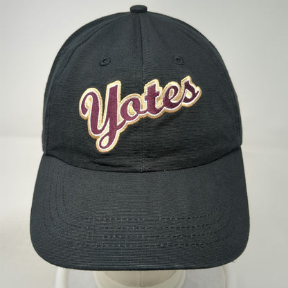 College of Idaho Yotes NCAA Cap Black Purple Gold One Size Hat Adjustable Script