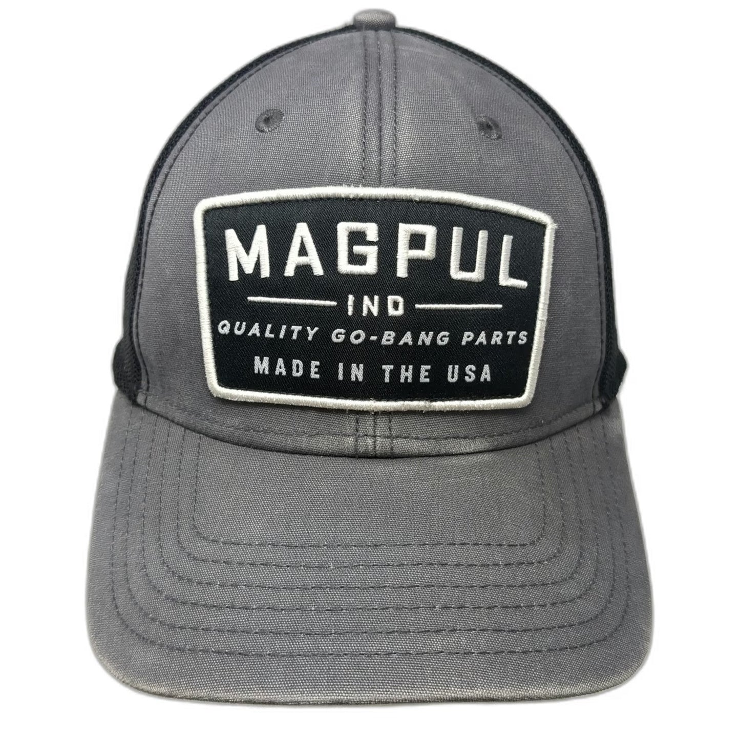 Magpul Trucker Hat Gray One Size Mesh Back USA Patch Snapback Adjustable Cap