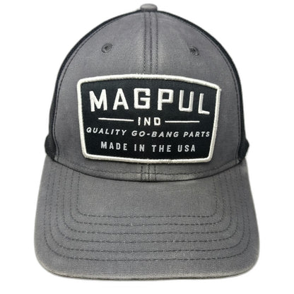 Magpul Trucker Hat Gray One Size Mesh Back USA Patch Snapback Adjustable Cap