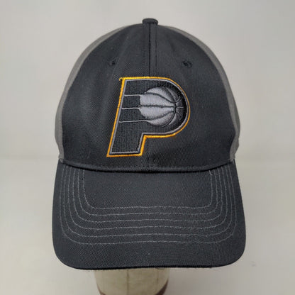 Fan Favorite Men's Strapback Hat Black Gray Size OSFA Embroidered Indiana Pacers