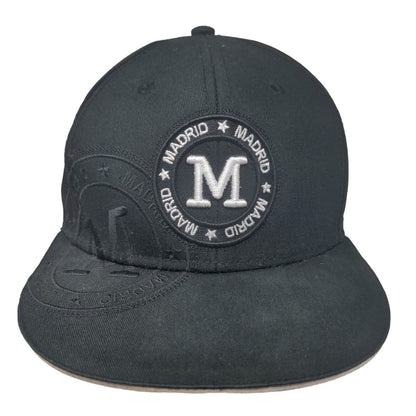Robin Ruth Men's Snapback Hat black Embroidered Madrid Logo 100% Cotton