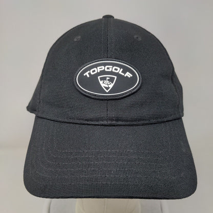 Topgolf Patch Fitted Hat Black Large/XL 6 Panel Vent Holes Callaway