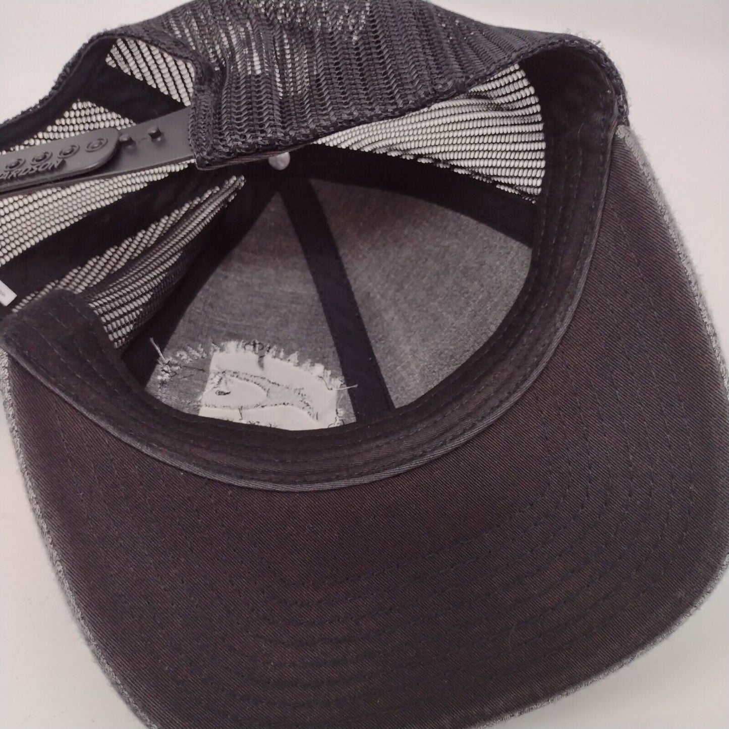 Remain Untamed RVB Snapback Trucker Hat Gray Small Adjustable Mesh Richardson