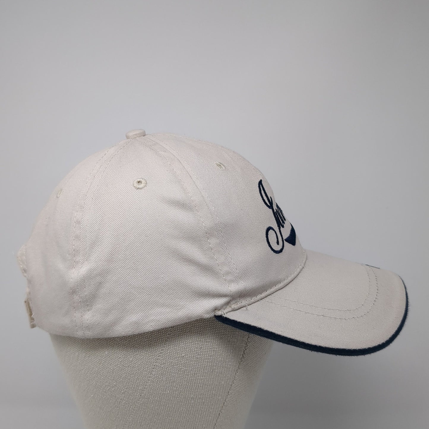 Juneau Alaska Strapback Hat Beige One Size Adjustable Embroidered